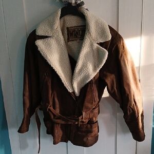 Womens Winlit Brown Leather Jacket